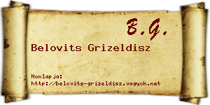 Belovits Grizeldisz névjegykártya